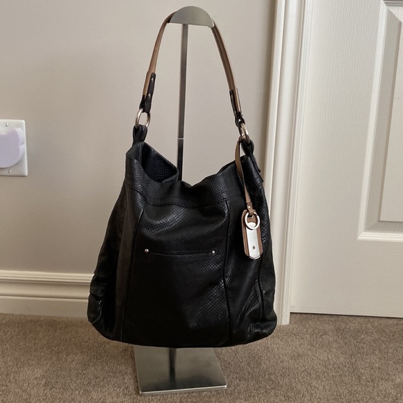 B. Makowsky - Black Leather Hobo Bag - Picture 2 of 14